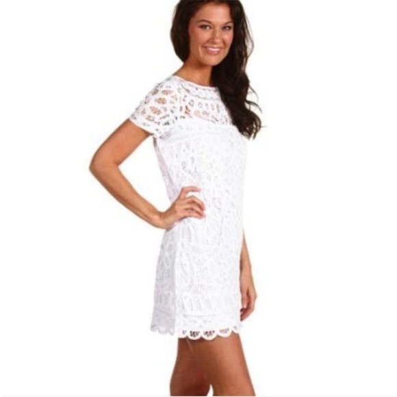 Lilly Pulitzer Mary Kate Battenburg White Lace Mini Dress S - Picture 3 of 10